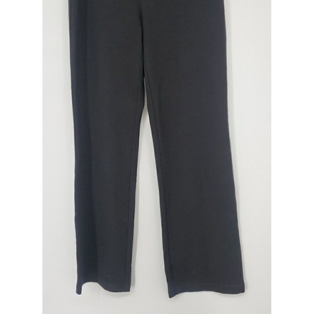 Eileen Fisher Womens Pants Size XS Pull On Black Stretch Knit Straight Leg Slack - Picture 3 of 9